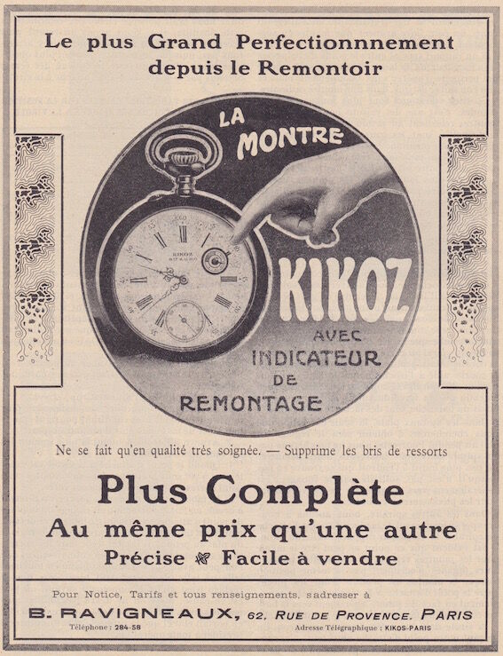 Kikoz la montre avec indicateur de remontage-1910