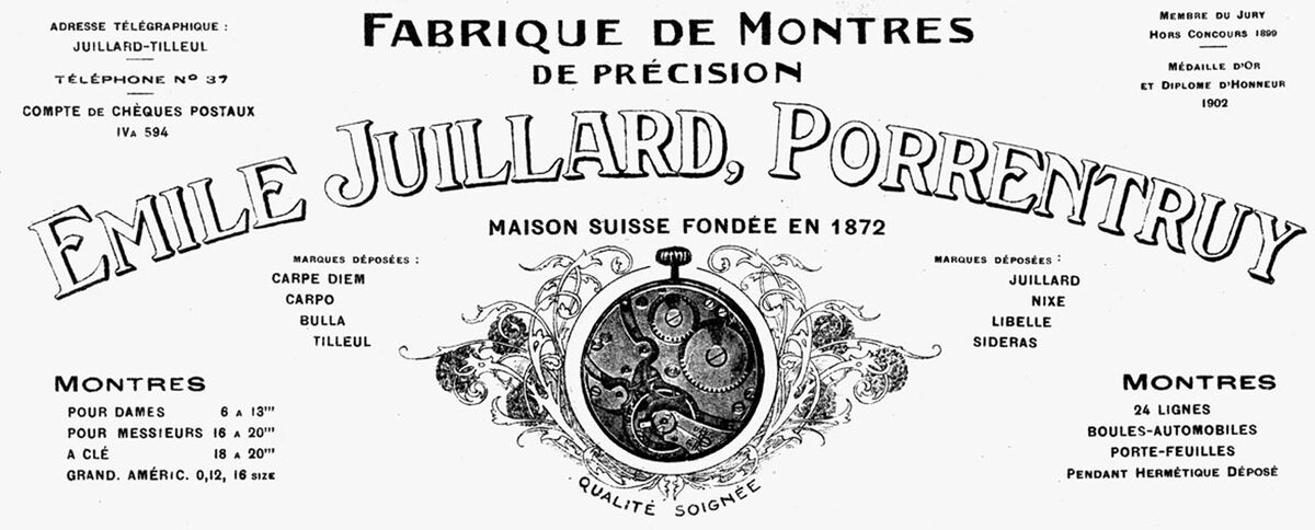 Anciennes entreprises horlogères de Porrentruy – marques et ateliers historiques