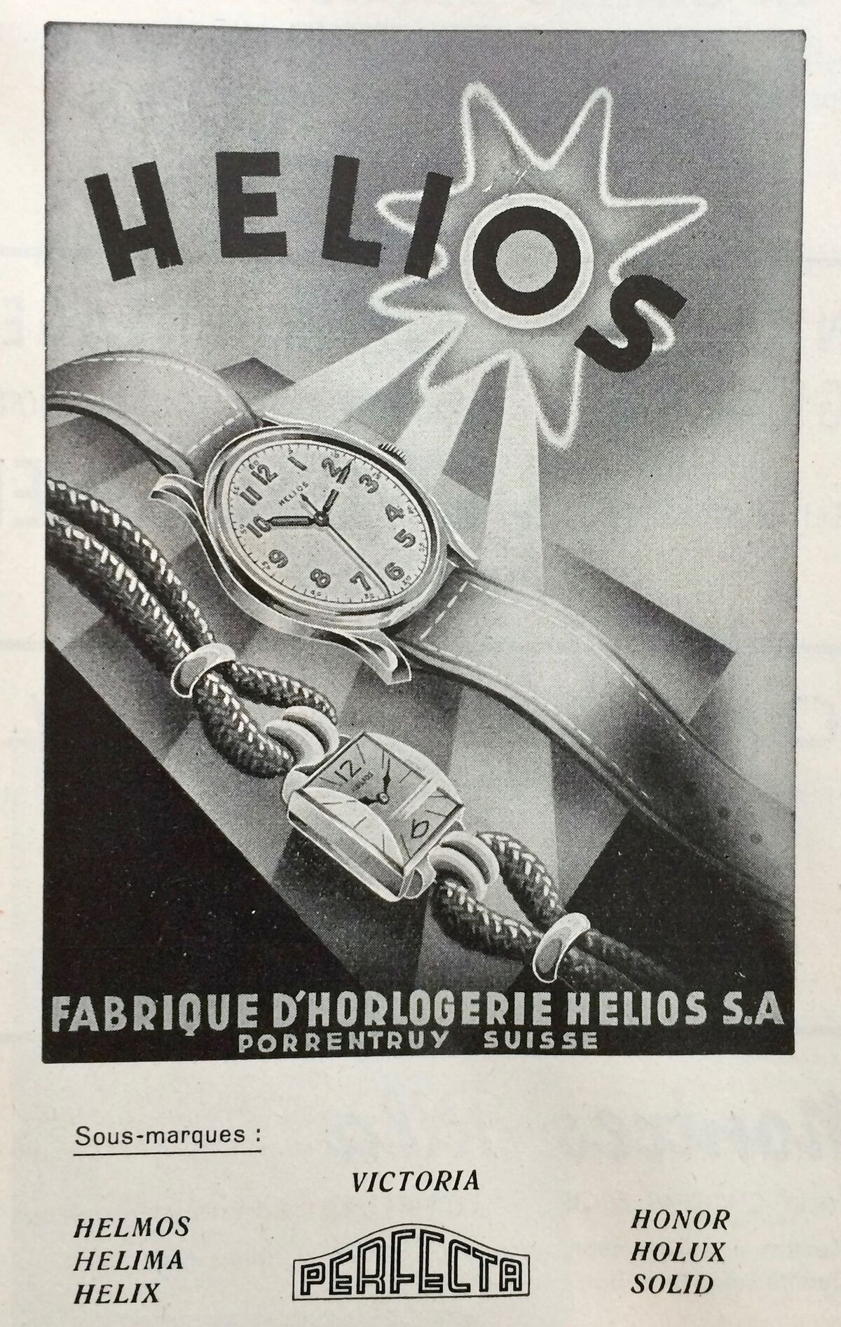 Anciennes entreprises horlogères de Porrentruy – marques et ateliers historiques